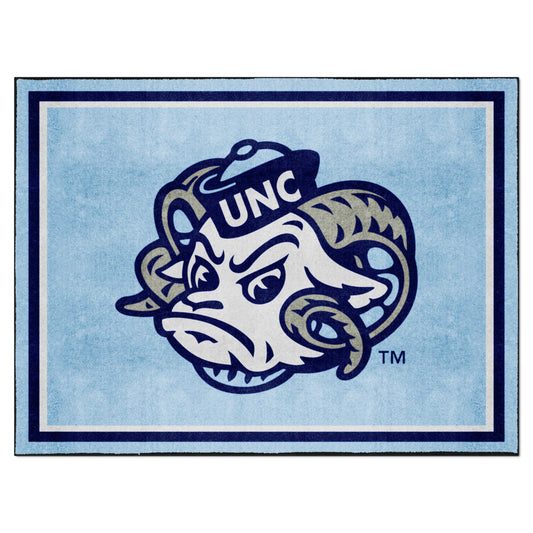 North Carolina Tar Heels 8ft. x 10 ft. Plush Area Rug, Ram - North Carolina