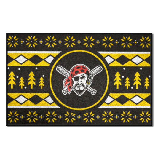 Pittsburgh Pirates Holiday Sweater Starter Mat Accent Rug - 19in. x 30in.