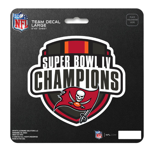 Tampa Bay Buccaneers Large Decal Sticker, 2021 Super Bowl LV Champions