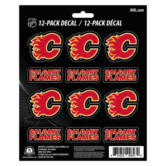 Calgary Flames 12 Count Mini Decal Sticker Pack - Calgary Flames