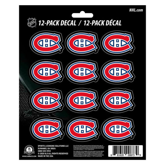 Montreal Canadiens 12 Count Mini Decal Sticker Pack - Montreal Canadiens