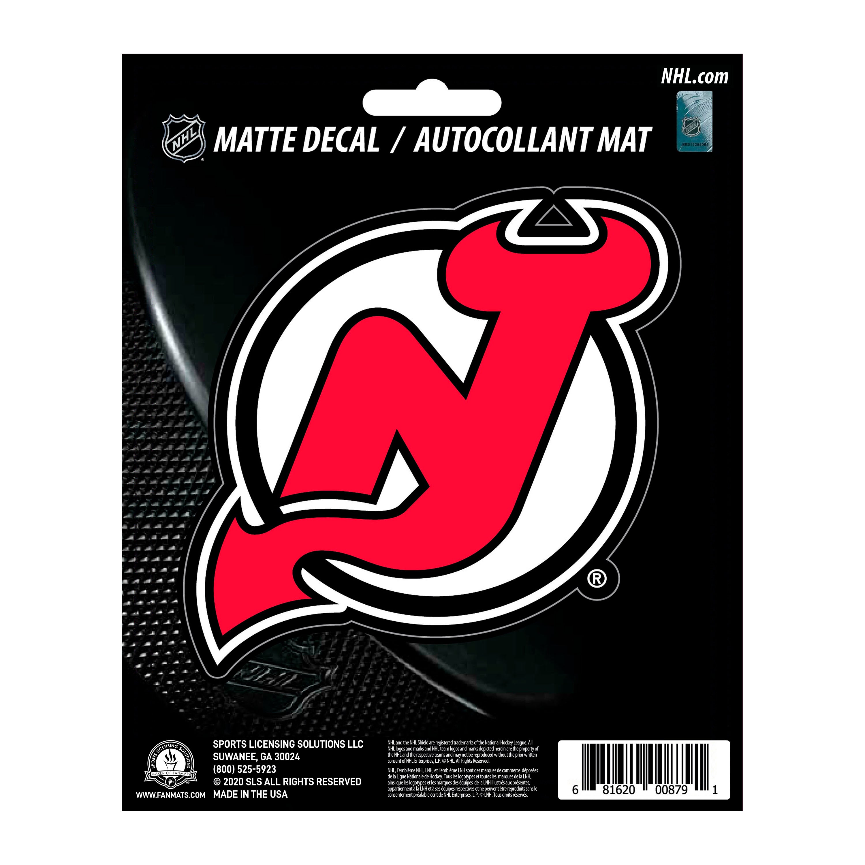 New Jersey Devils Matte Decal Sticker