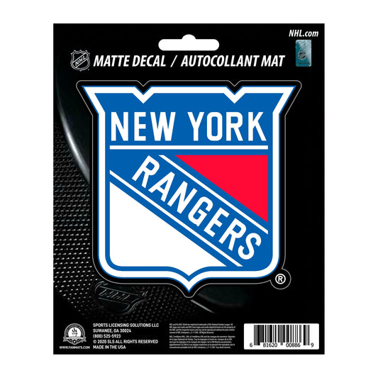 New York Rangers Matte Decal Sticker - New York Rangers