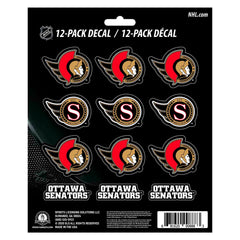 Ottawa Senators 12 Count Mini Decal Sticker Pack