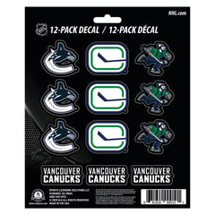 Vancouver Canucks 12 Count Mini Decal Sticker Pack