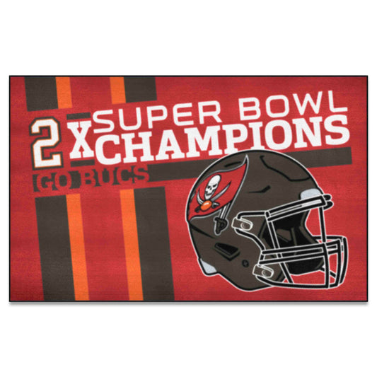 Tampa Bay Buccaneers 2X Champions Ulti-Mat Rug - 5ft. x 8ft.