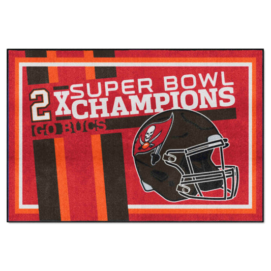 Tampa Bay Buccaneers Dynasty 5ft. x 8ft. Plush Area Rug