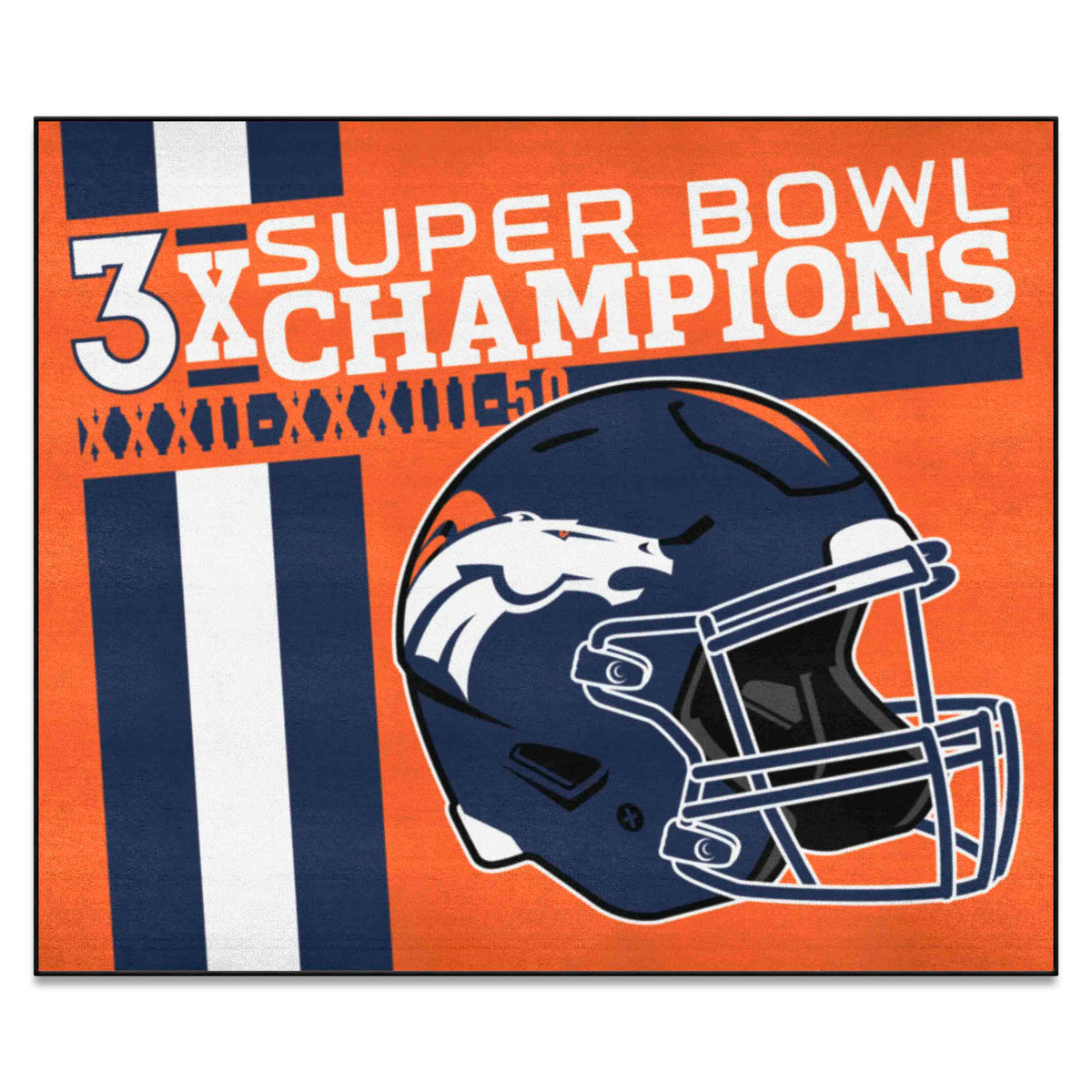 Denver Broncos Dynasty Tailgater Rug - 5ft. x 6ft.