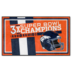 Denver Broncos Dynasty 3ft. x 5ft. Plush Area Rug