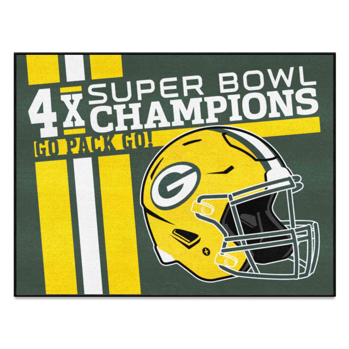 Green Bay Packers All-Star Rug - 34 in. x 42.5 in. Plush Area Rug - Green Bay Packers