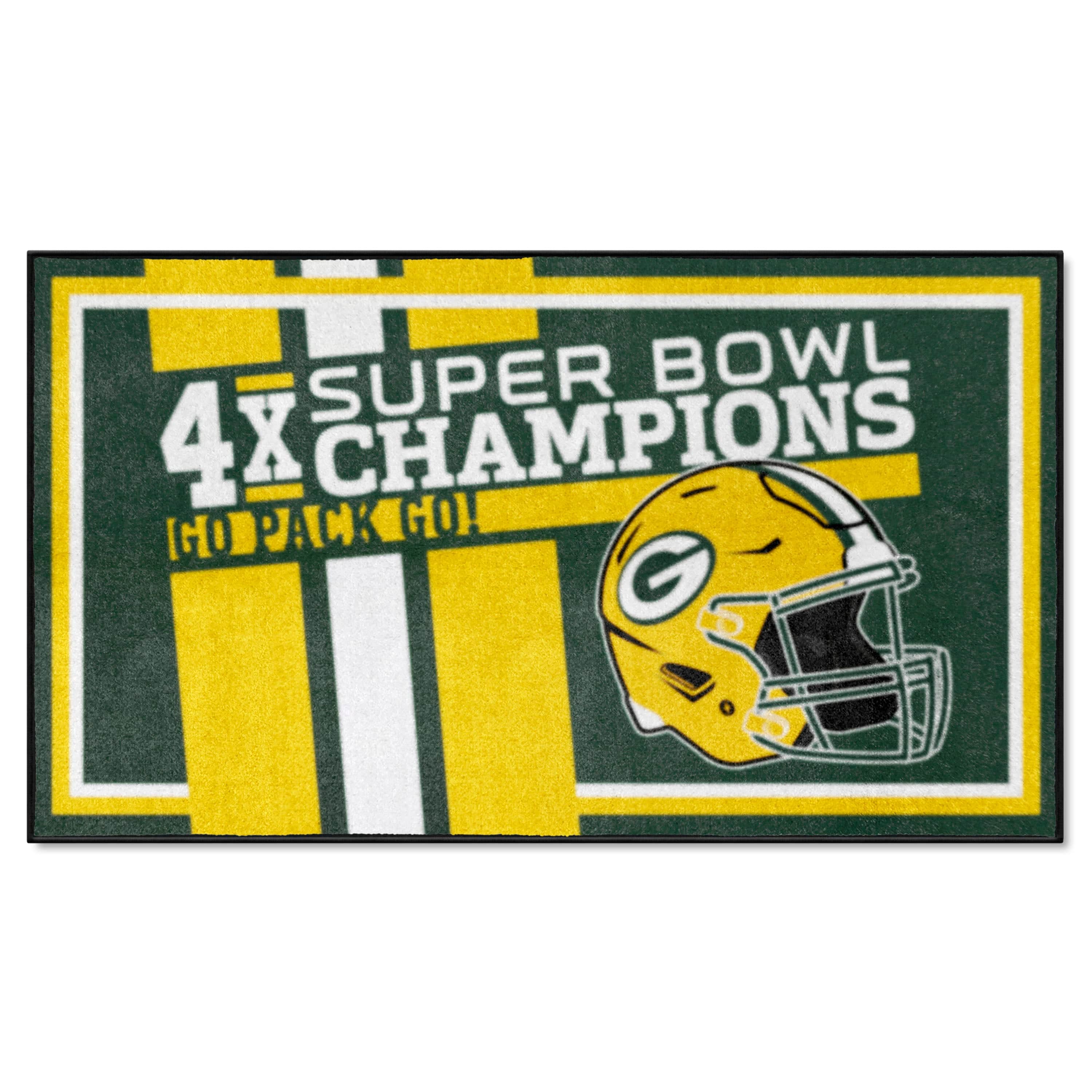 Green Bay Packers Dynasty 3ft. x 5ft. Plush Area Rug - Green Bay Packers