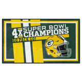 Green Bay Packers Dynasty 3ft. x 5ft. Plush Area Rug - Green Bay Packers