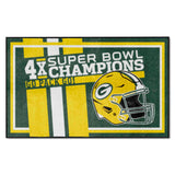 Green Bay Packers Dynasty 4ft. x 6ft. Plush Area Rug - Green Bay Packers