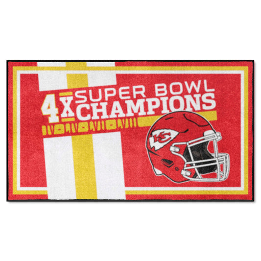 Kansas City Chiefs Dynasty 3ft. x 5ft. Plush Area Rug