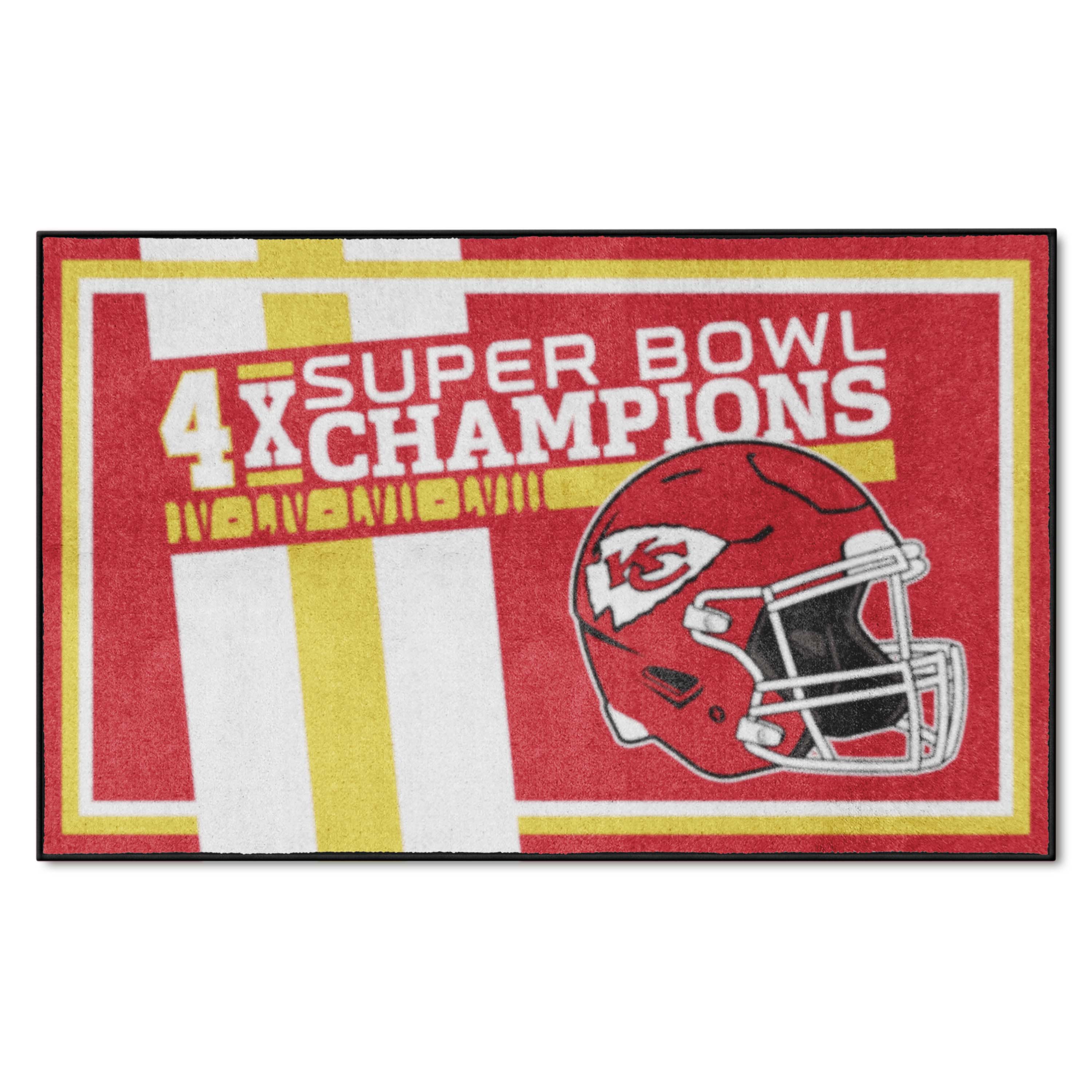 Kansas City Chiefs Dynasty 4ft. x 6ft. Plush Area Rug