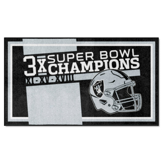 Las Vegas Raiders Dynasty 3ft. x 5ft. Plush Area Rug