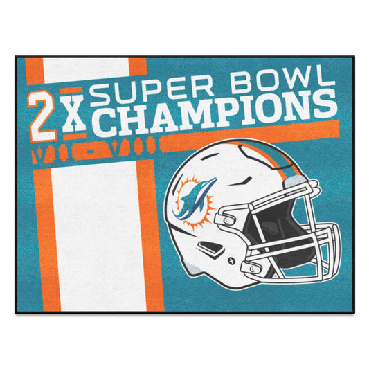 Miami Dolphins All-Star Rug - 34 in. x 42.5 in. Plush Area Rug