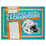 Miami Dolphins Dynasty 8ft. x 10ft. Plush Area Rug - Miami Dolphins