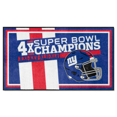 New York Giants Dynasty 3ft. x 5ft. Plush Area Rug