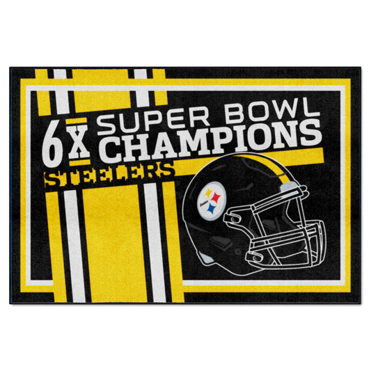 Pittsburgh Steelers Dynasty 5ft. x 8ft. Plush Area Rug