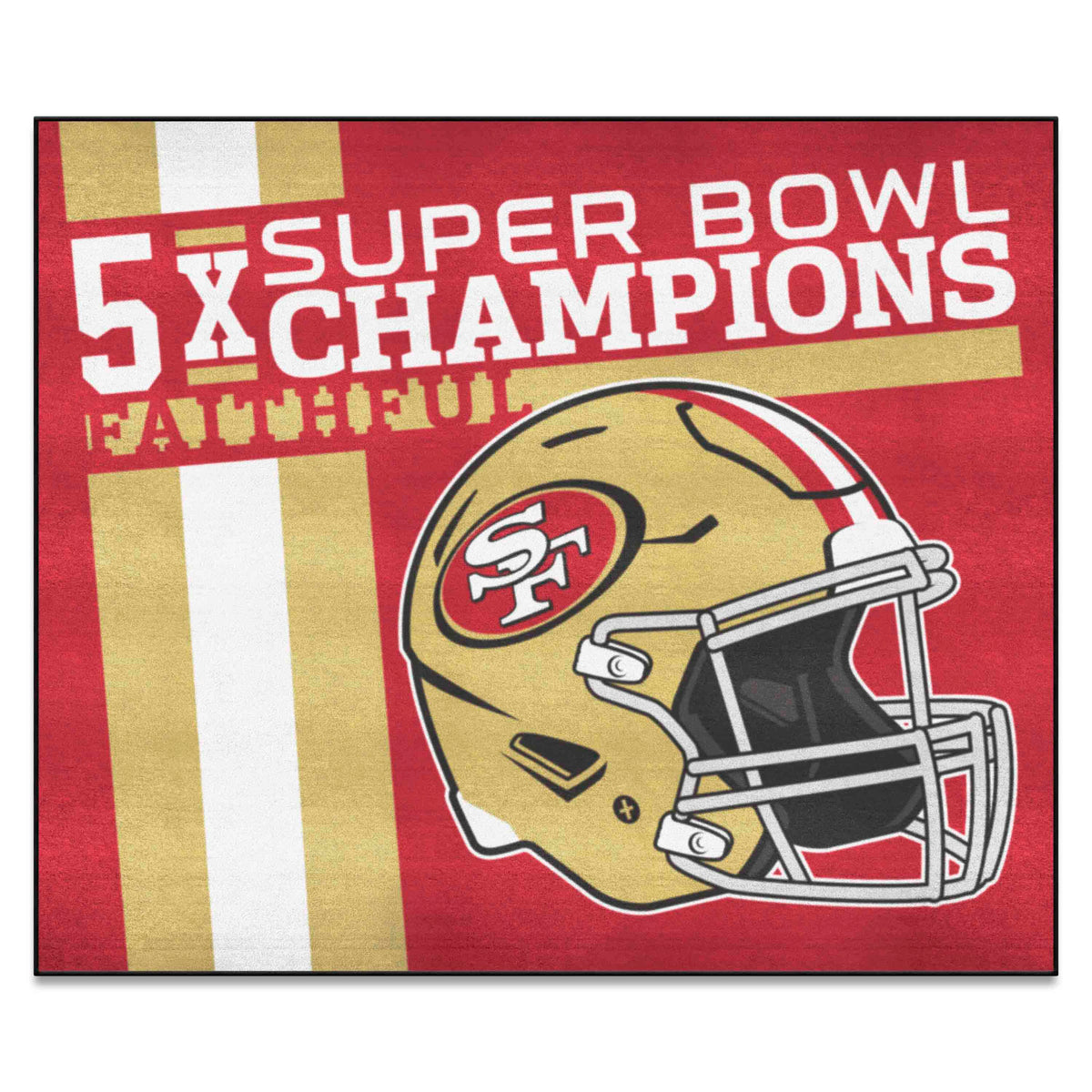 San Francisco 49ers Dynasty Tailgater Rug - 5ft. x 6ft.