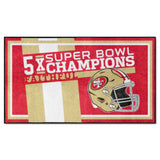 San Francisco 49ers Dynasty 3ft. x 5ft. Plush Area Rug