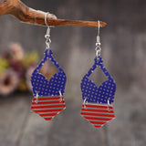 US Flag Pattern Acrylic Earrings - Flyclothing LLC