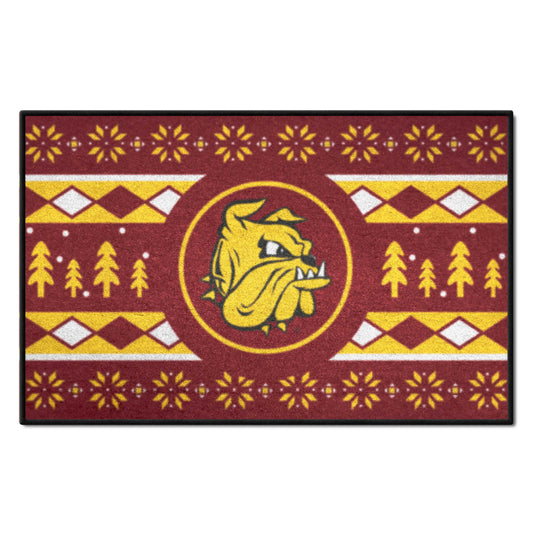 Minnesota-Duluth Bulldogs Holiday Sweater Starter Mat Accent Rug - 19in. x 30in.