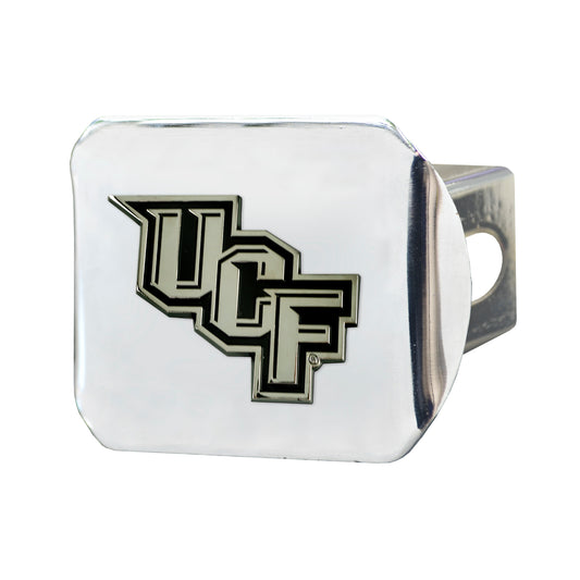 Central Florida Knights Chrome Metal Hitch Cover with Chrome Metal 3D Emblem - Central Florida