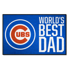 Chicago Cubs Starter Mat Accent Rug - 19in. x 30in. World's Best Dad Starter Mat - Chicago Cubs