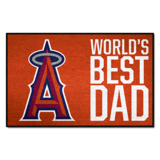 Los Angeles Angels Starter Mat Accent Rug - 19in. x 30in. World's Best Dad Starter Mat