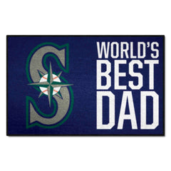 Seattle Mariners Starter Mat Accent Rug - 19in. x 30in. World's Best Dad Starter Mat