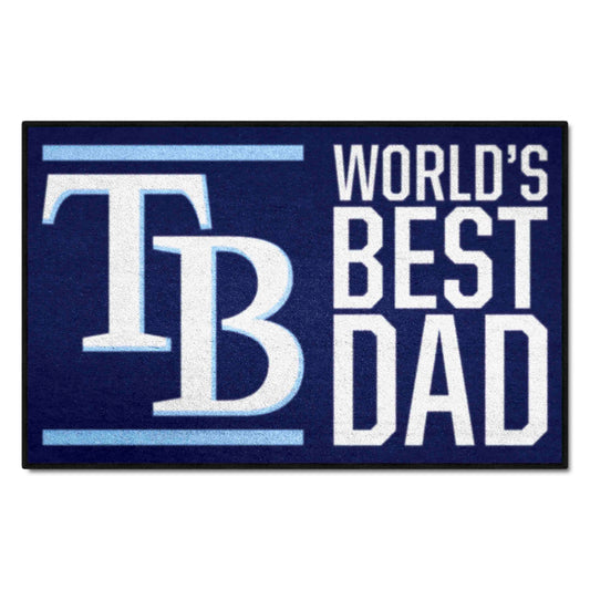 Tampa Bay Rays Starter Mat Accent Rug - 19in. x 30in. World's Best Dad Starter Mat