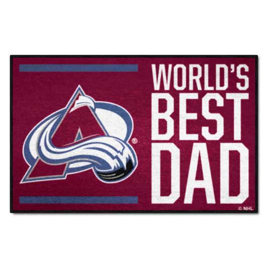 Colorado Avalanche Starter Mat Accent Rug - 19in. x 30in. World's Best Dad Starter Mat - Colorado Avalanche