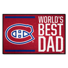 Montreal Canadiens Starter Mat Accent Rug - 19in. x 30in. World's Best Dad Starter Mat