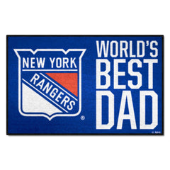 New York Rangers Starter Mat Accent Rug - 19in. x 30in. World's Best Dad Starter Mat - New York Rangers