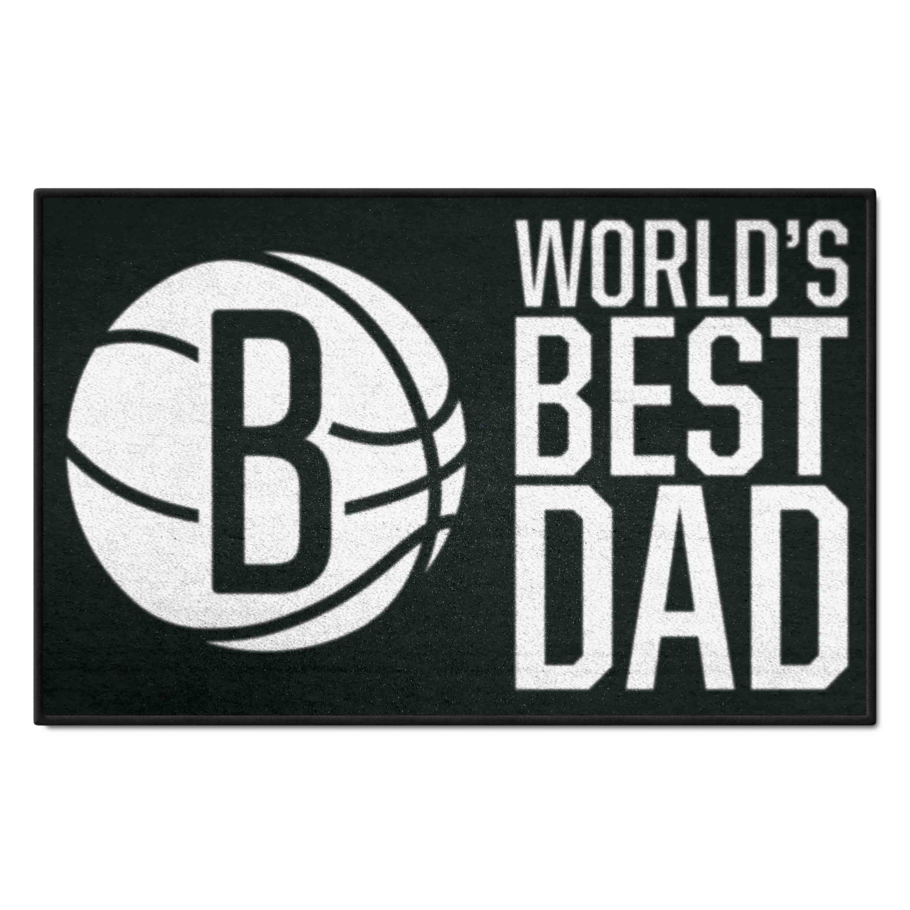 Brooklyn Nets Starter Mat Accent Rug - 19in. x 30in. World's Best Dad Starter Mat - Brooklyn Nets