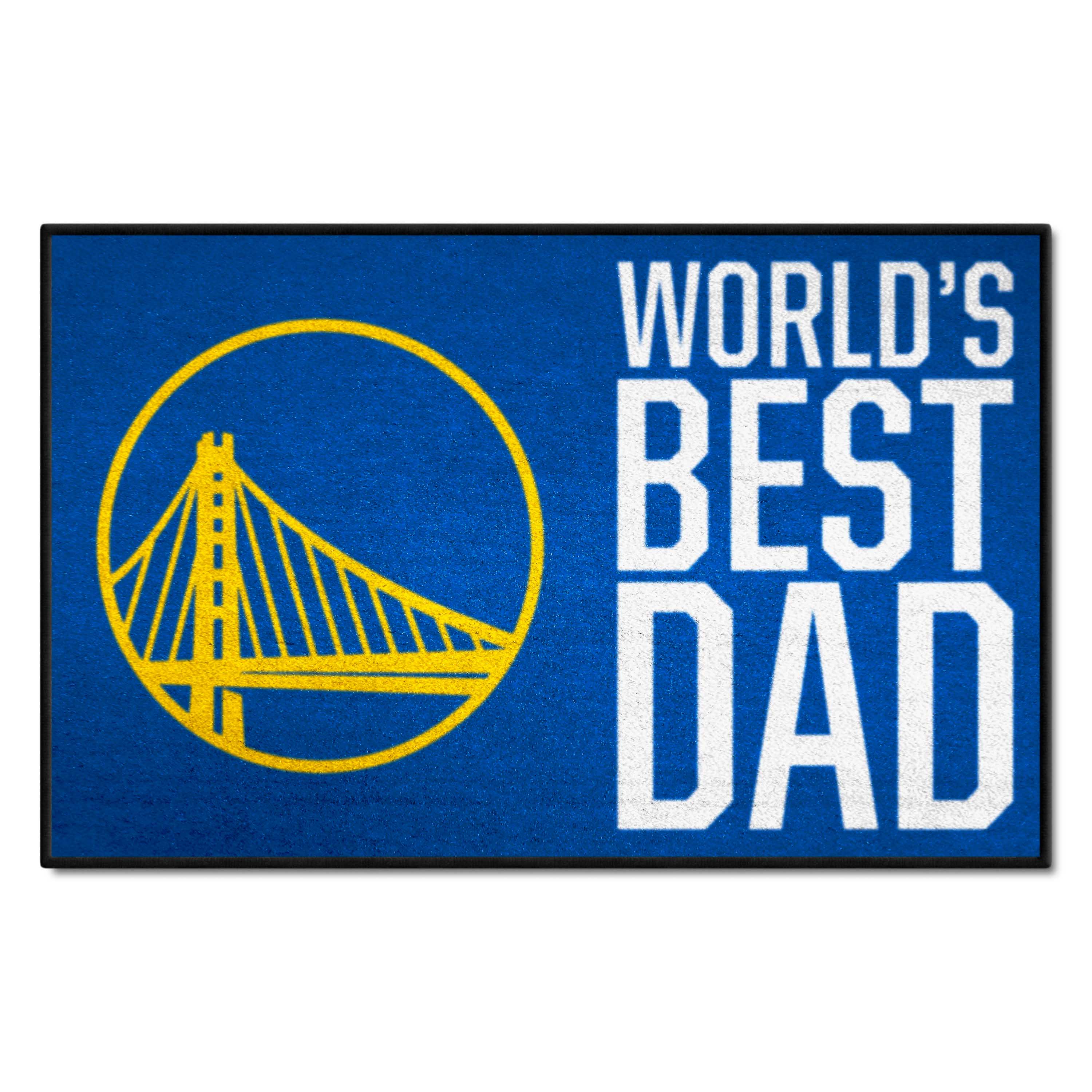 Golden State Warriors Starter Mat Accent Rug - 19in. x 30in. World's Best Dad Starter Mat