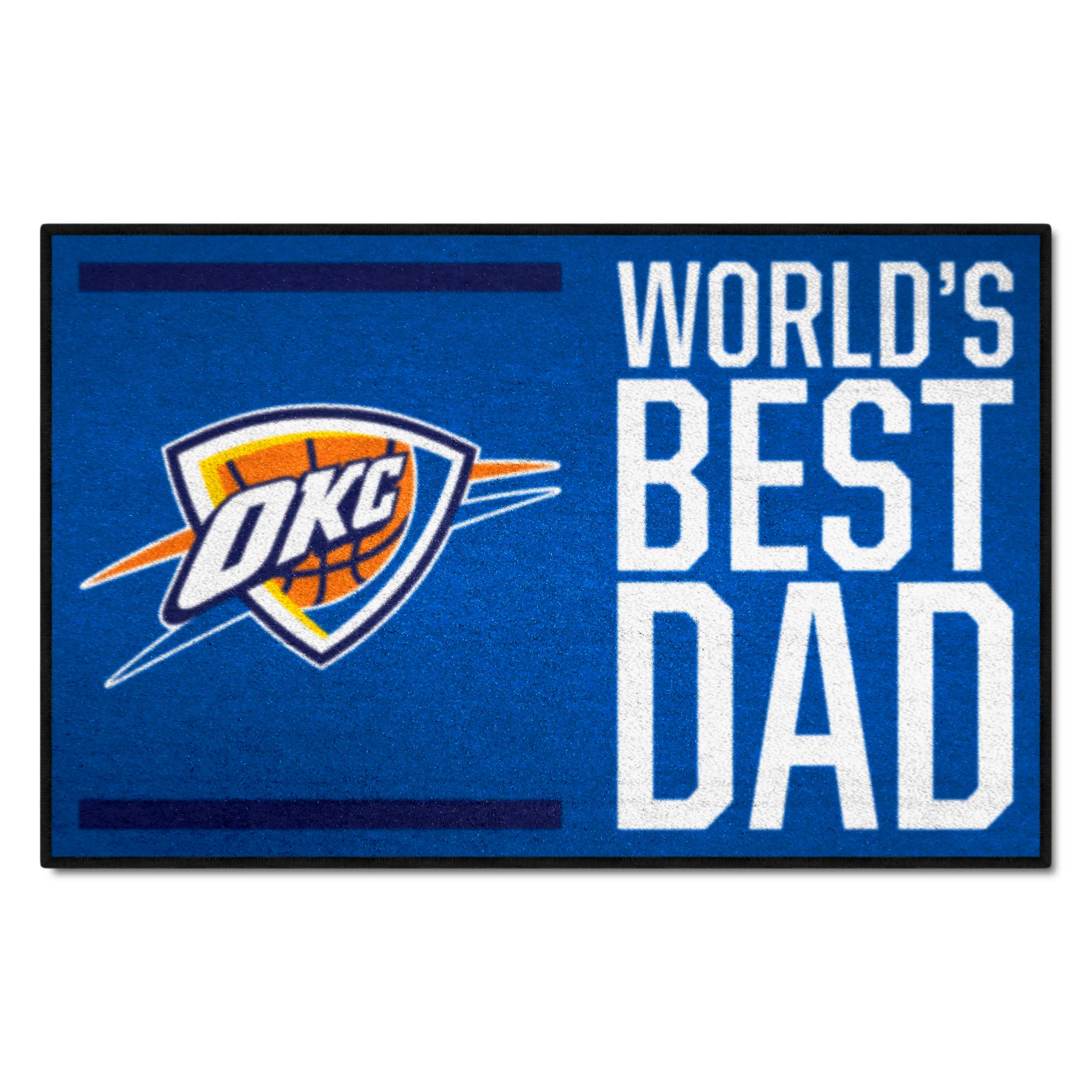 Oklahoma City Thunder Starter Mat Accent Rug - 19in. x 30in. World's Best Dad Starter Mat