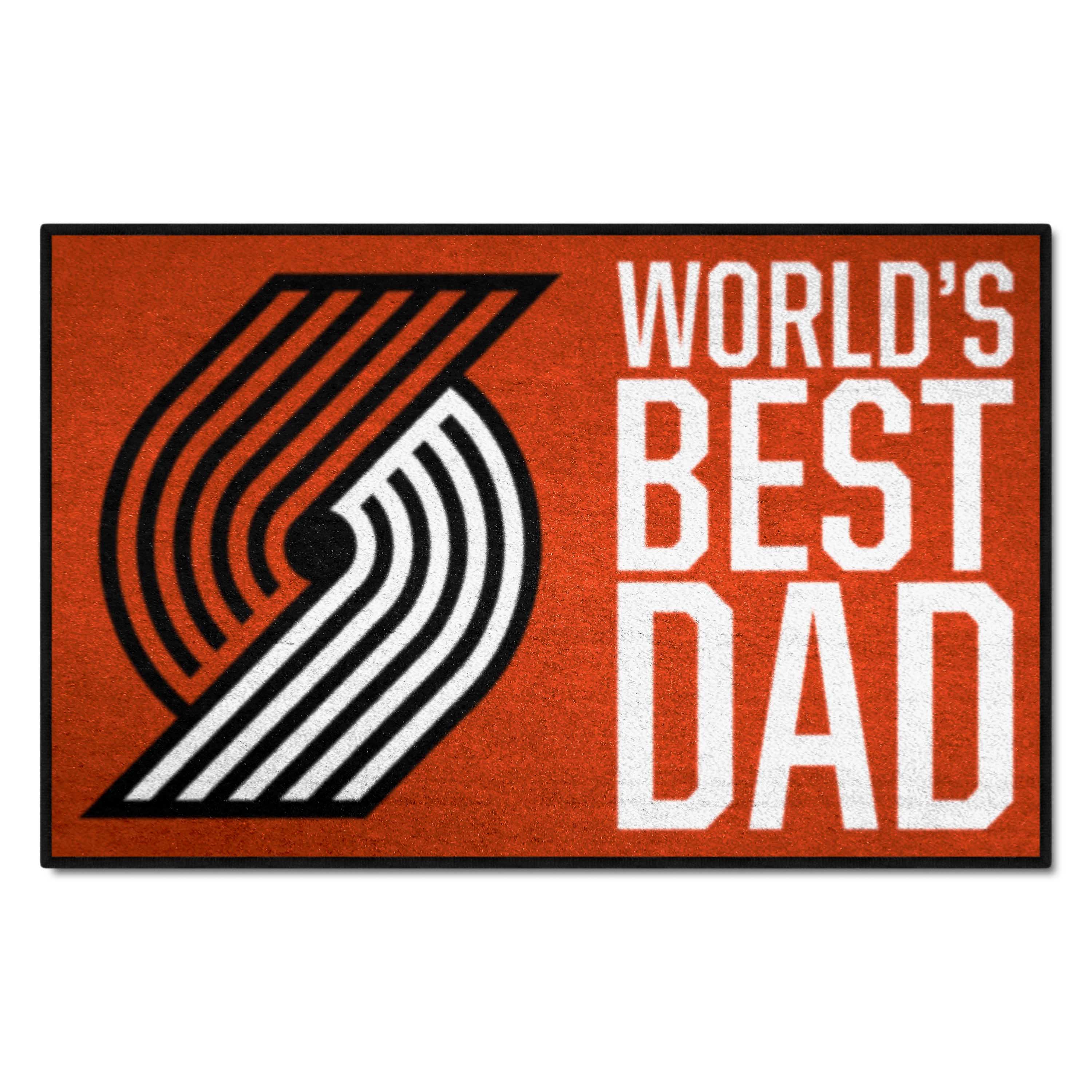 Portland Trail Blazers Starter Mat Accent Rug - 19in. x 30in. World's Best Dad Starter Mat