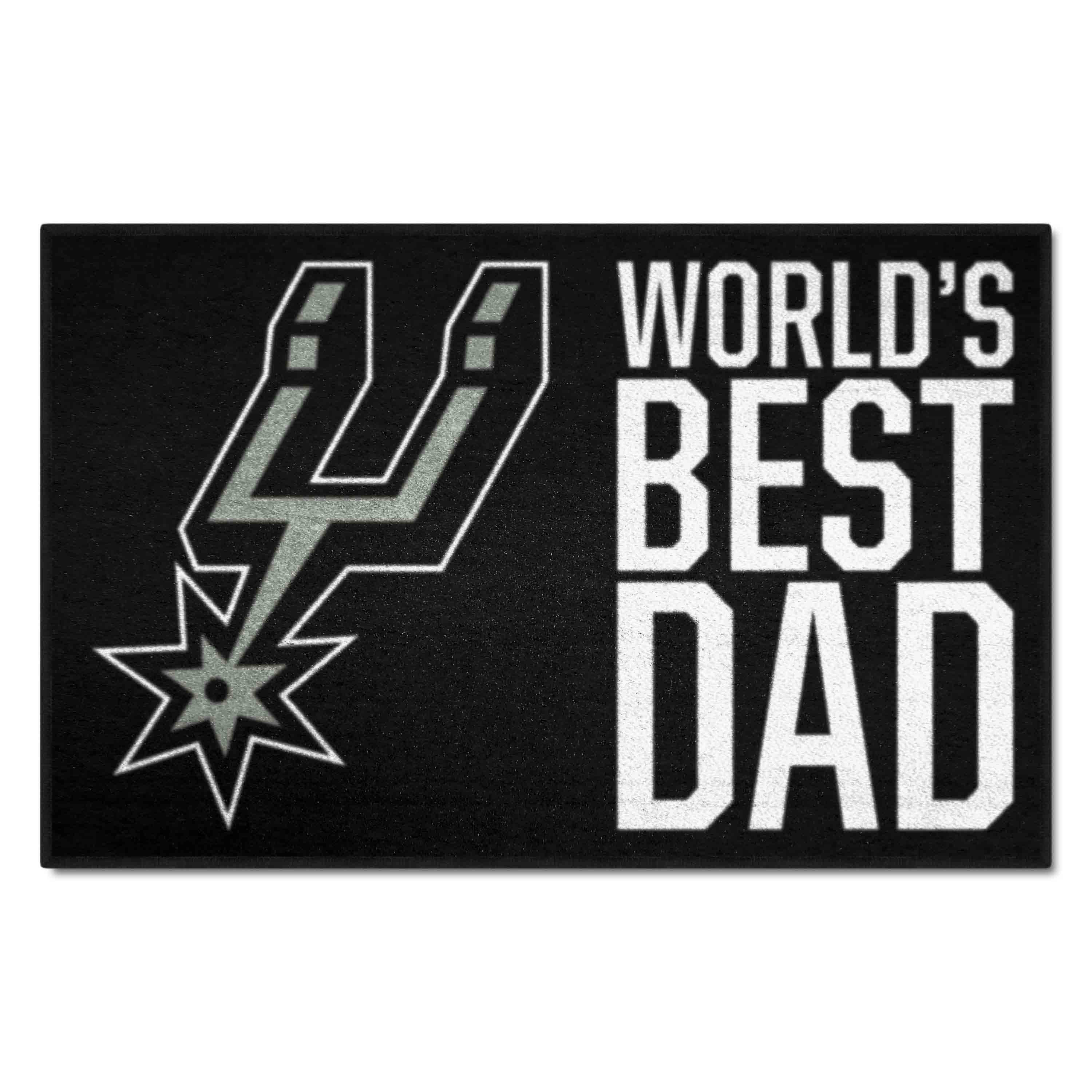 San Antonio Spurs Starter Mat Accent Rug - 19in. x 30in. World's Best Dad Starter Mat