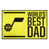 Utah Jazz Starter Mat Accent Rug - 19in. x 30in. World's Best Dad Starter Mat