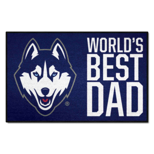 UConn Huskies Starter Mat Accent Rug - 19in. x 30in. World's Best Dad Starter Mat