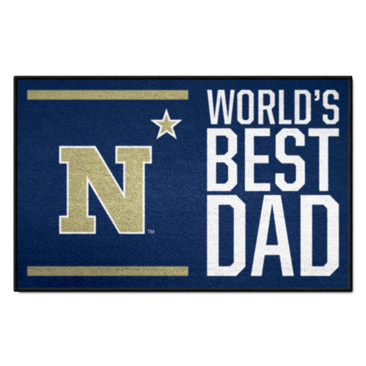 Naval Academy Starter Mat Accent Rug - 19in. x 30in. World's Best Dad Starter Mat