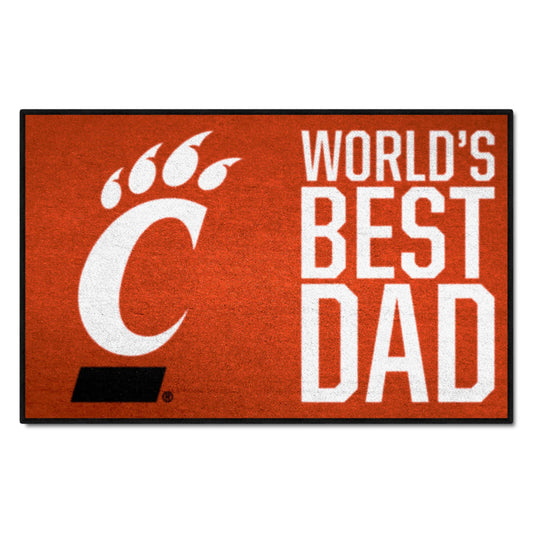 Cincinnati Bearcats Starter Mat Accent Rug - 19in. x 30in. World's Best Dad Starter Mat