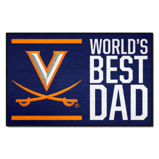 Virginia Cavaliers Starter Mat Accent Rug - 19in. x 30in. World's Best Dad Starter Mat