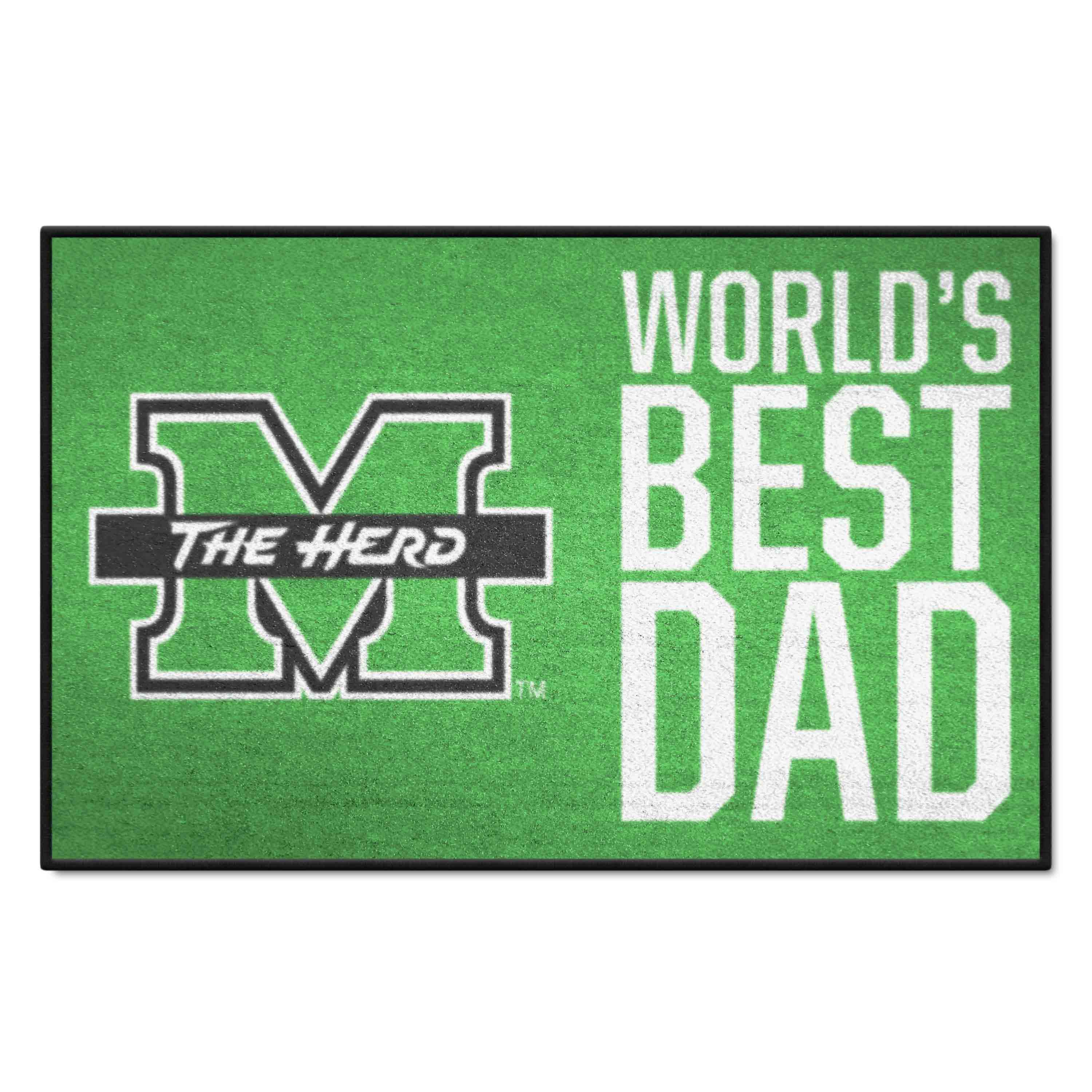 Marshall Thundering Herd Starter Mat Accent Rug - 19in. x 30in. World's Best Dad Starter Mat