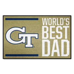 Georgia Tech Yellow Jackets Starter Mat Accent Rug - 19in. x 30in. World's Best Dad Starter Mat - Georgia Tech