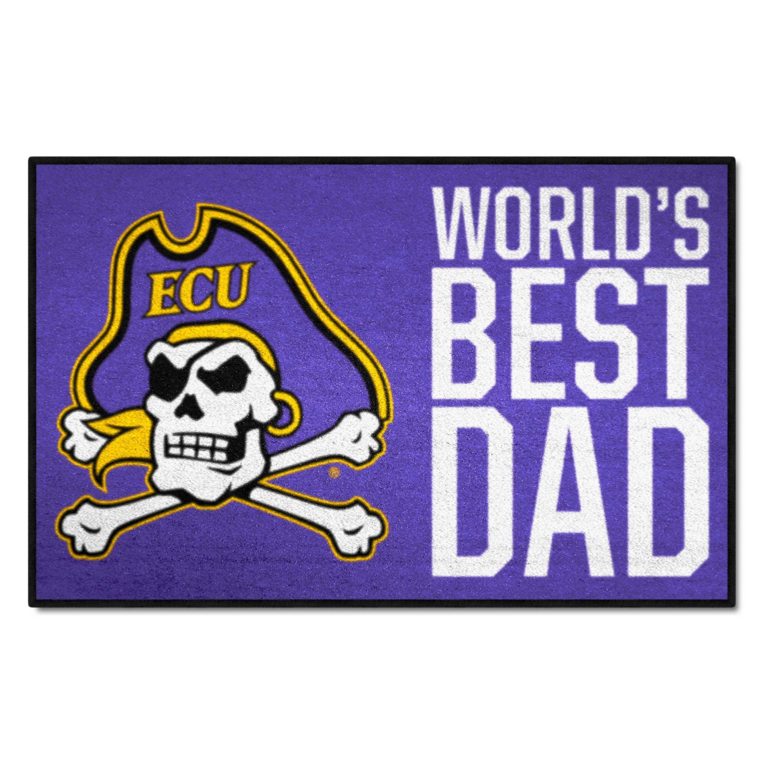 East Carolina Pirates Starter Mat Accent Rug - 19in. x 30in. World's Best Dad Starter Mat