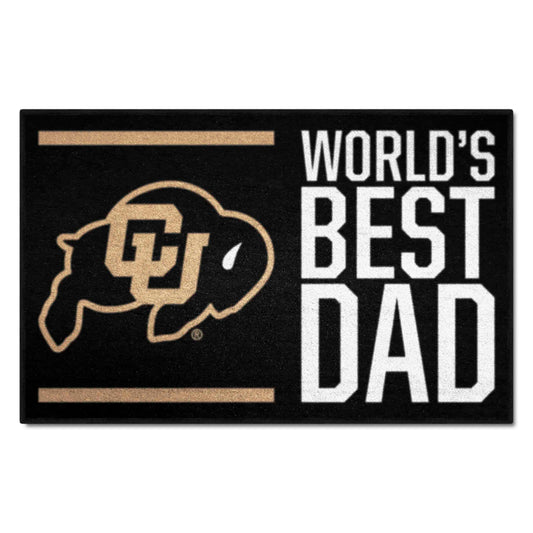 Colorado Buffaloes Starter Mat Accent Rug - 19in. x 30in. World's Best Dad Starter Mat